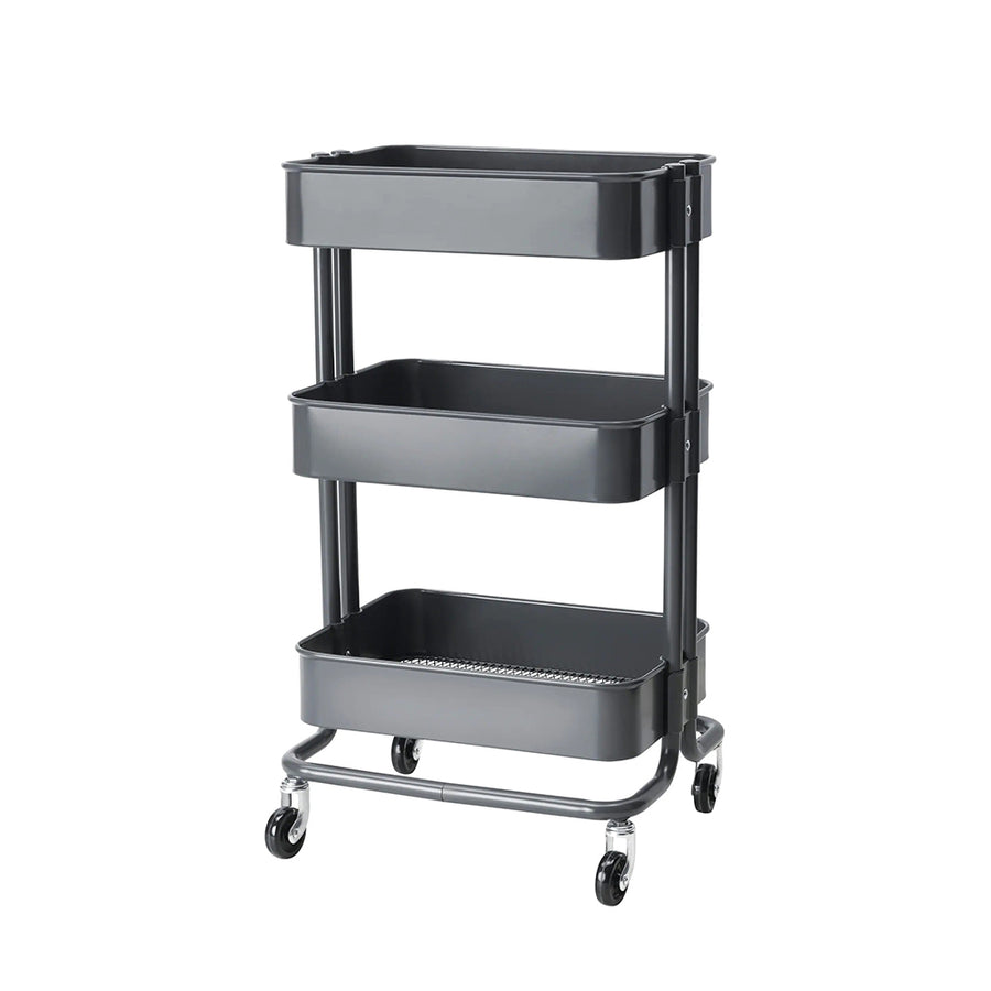 RENE Household 3 Tier Storage Pushing Cart E70480