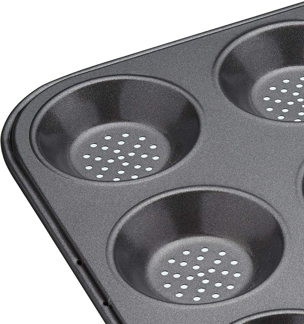 MASTERCLASS Crusty Bake Non-Stick 12 Holes Baking Pan - 32X24Cm