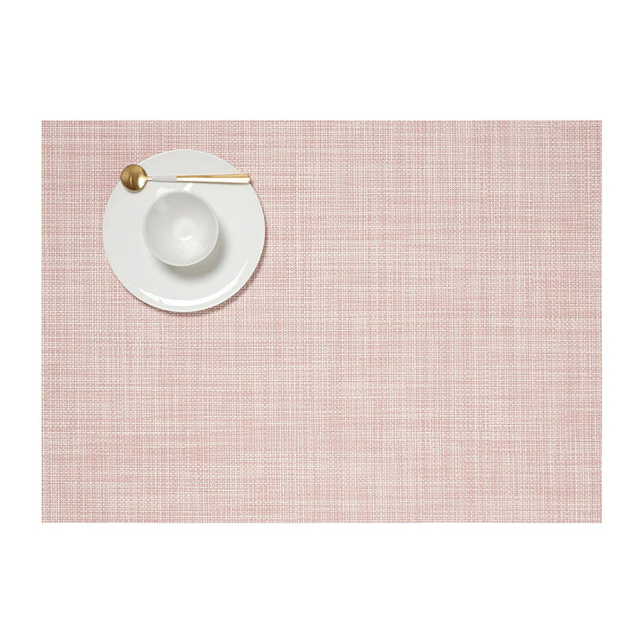 CHILEWICH TerraStrand Microban Mini Basketweave Woven Table Mat 36 x 48 cm, Blush