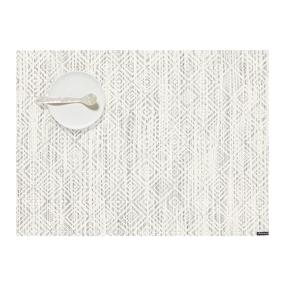 CHILEWICH TerraStrand Microban Mosaic Woven Table Mat 36 x 48 cm, Grey