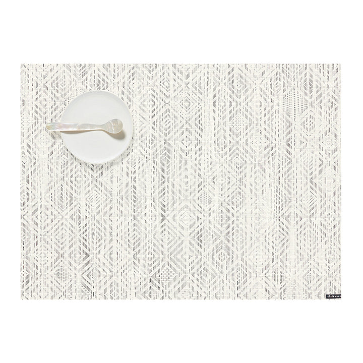 CHILEWICH TerraStrand Microban Mosaic Woven Table Mat 36 x 48 cm, Grey