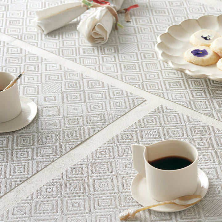 CHILEWICH TerraStrand Microban Mosaic Woven Table Mat 36 x 48 cm, Grey