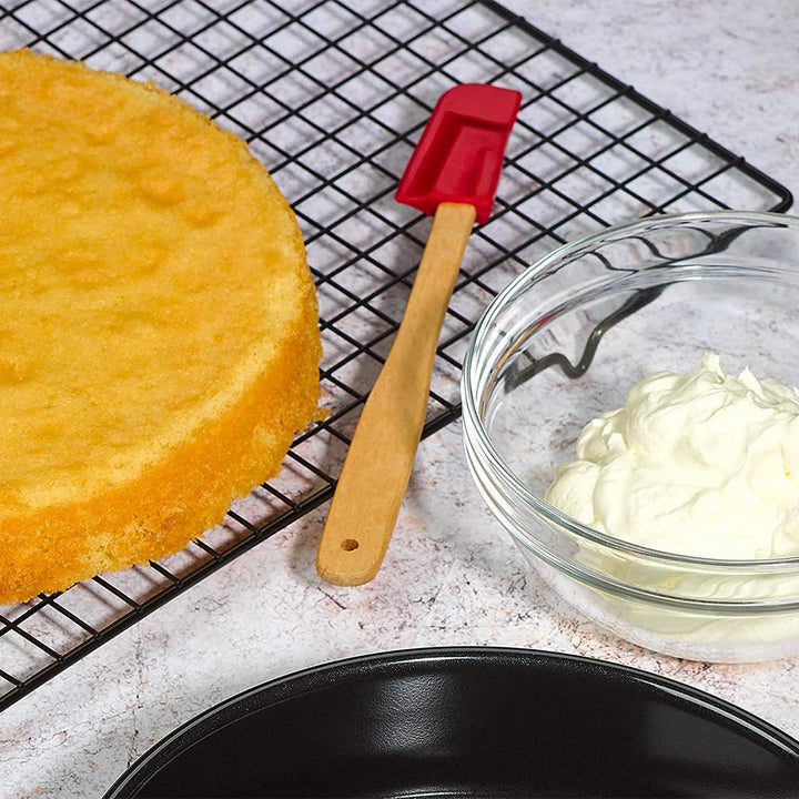 TALA 2 Keping Spatula Silikon Dengan Pemegang Kayu