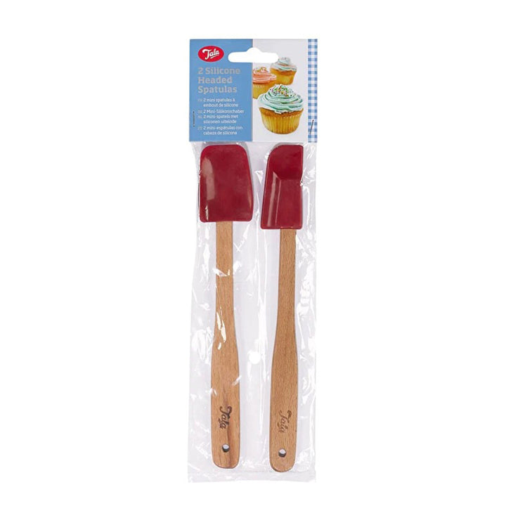 TALA 2 Keping Spatula Silikon Dengan Pemegang Kayu