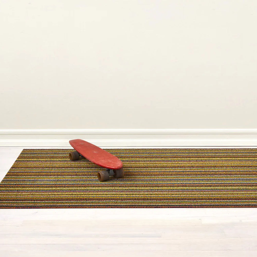 CHILEWICH TerraStrand¬Æ Microban¬Æ Tikar Pintu Jalur Kurus, 46 x 71 sm, Pelbagai Warna Cerah