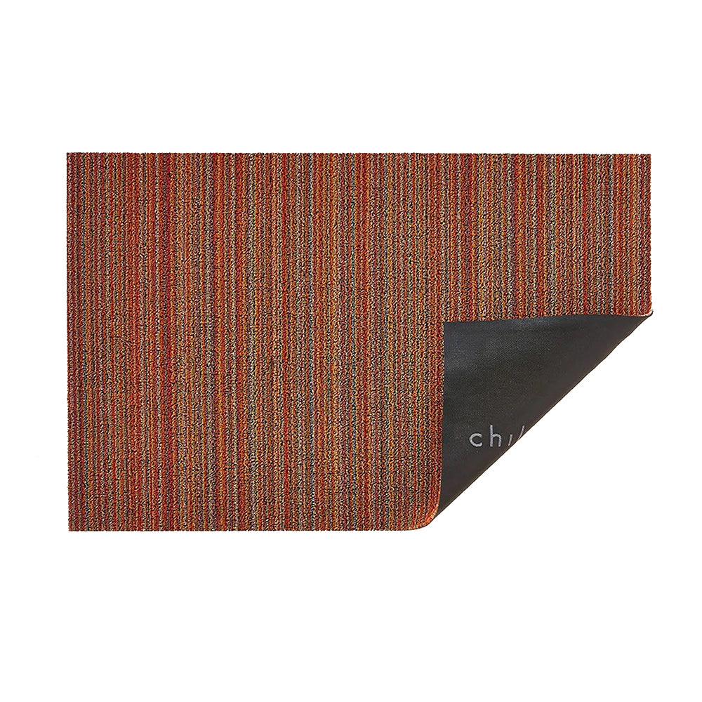 CHILEWICH TerraStrand¬Æ Microban¬Æ Tikar Pintu Jalur Kurus 46 x 71 sm, Jingga