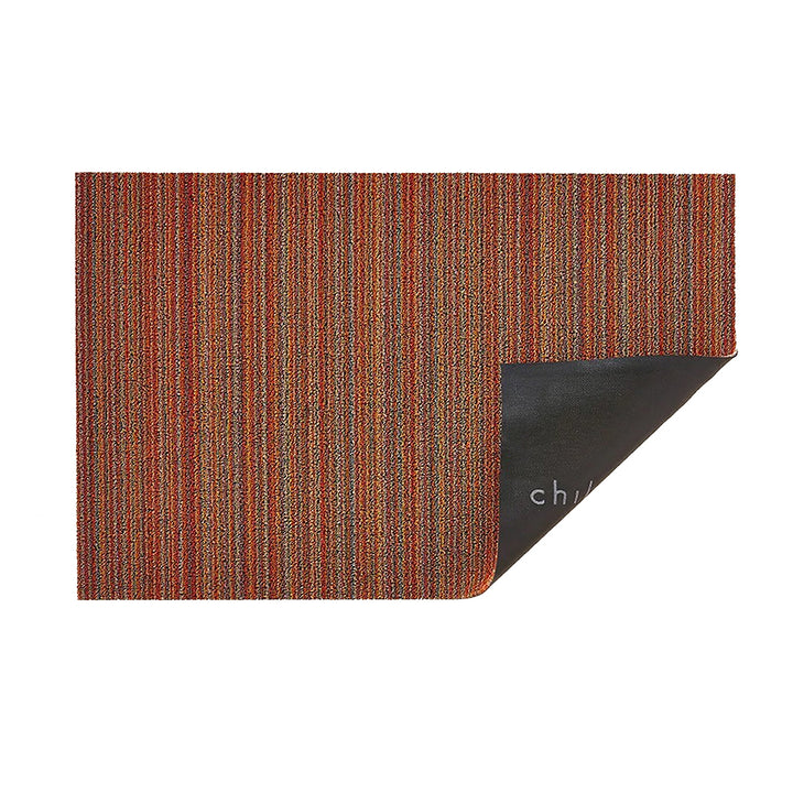 CHILEWICH TerraStrand¬Æ Microban¬Æ Tikar Pintu Jalur Kurus 46 x 71 sm, Jingga