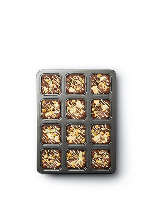 MASTERCLASS Non-Stick 12 Holes Sq Brownie Pan (34X26Cm)